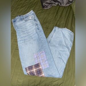 Hollister patchwork dad jeans